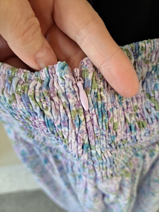 Storia Floral Puff Short Sleeve Midi-mini Dress  Smocked  Square Neck Small - Picture 5 of 15